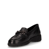 Mocassino in pelle con staffa nero | Boscaini Scarpe