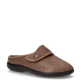 Ciabatta in tessuto con strappo tortora | Boscaini Scarpe