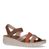 Sandalo con zeppa fucile mattone | Boscaini Scarpe