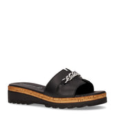 Ciabatta con zeppa nero | Boscaini Scarpe