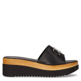 Ciabatta con zeppa nero | Boscaini Scarpe