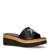 Ciabatta con zeppa nero | Boscaini Scarpe
