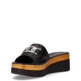 Ciabatta con zeppa nero | Boscaini Scarpe
