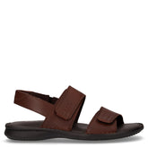 Sandalo con strappi in pelle marrone | Boscaini Scarpe