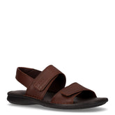 Sandalo con strappi in pelle marrone | Boscaini Scarpe