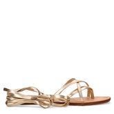 Sandalo infradito con laccetti gold | Boscaini Scarpe