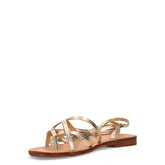 Sandalo infradito con laccetti gold | Boscaini Scarpe