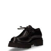 Mocassino con lacci in pelle nero\r\n | Boscaini Scarpe