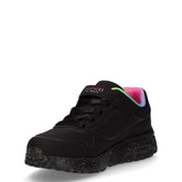 Uno Lite Rainbow Specks sneaker bambina in ecopelle nero | Boscaini Scarpe