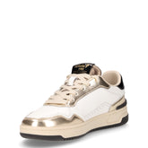 Sneaker in pelle bianco oro | Boscaini Scarpe