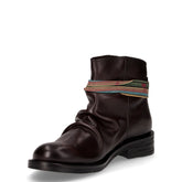 Stivaletto in pelle con zip testa di moro | Boscaini Scarpe