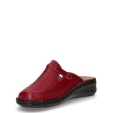 Dami ciabatta in pelle con plantare estraibile rubino | Boscaini Scarpe