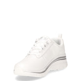 Fashion fit effortless sneaker in ecopelle bianco argento | Boscaini Scarpe