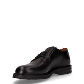 Stringata in pelle nero | Boscaini Scarpe