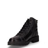 Stivaletto stringato in pelle nero | Boscaini Scarpe