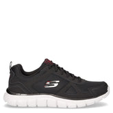 Track scloric sneaker in tessuto nero rosso | Boscaini Scarpe