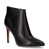 Tronchetto a punta in pelle con zip nero | Boscaini Scarpe