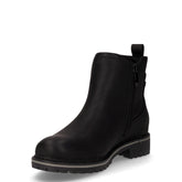 Stivaletto in ecopelle e tessuto con zip nero | Boscaini Scarpe