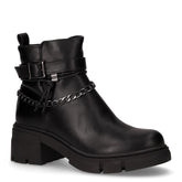 Tronchetto in ecopelle con zip nero | Boscaini Scarpe
