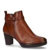 Tronchetto in ecopelle con zip cammello | Boscaini Scarpe