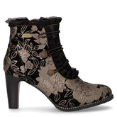 Tronchetto con zip in pelle nero grigio | Boscaini Scarpe