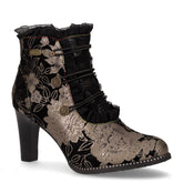 Tronchetto con zip in pelle nero grigio | Boscaini Scarpe