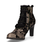 Tronchetto con zip in pelle nero grigio | Boscaini Scarpe