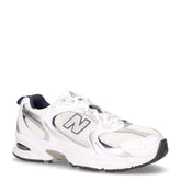 530 sneaker in ecopelle e tessuto bianco blu | Boscaini Scarpe