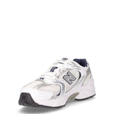 530 sneaker in ecopelle e tessuto bianco blu | Boscaini Scarpe