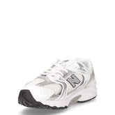 530 sneaker bambina in pelle e tessuto bianco argento | Boscaini Scarpe