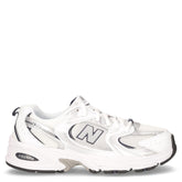 530 sneaker ragazza in pelle e tessuto bianco argento | Boscaini Scarpe