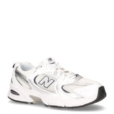 530 sneaker ragazza in pelle e tessuto bianco argento | Boscaini Scarpe