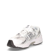 530 sneaker ragazza in pelle e tessuto bianco argento | Boscaini Scarpe