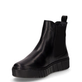 Stivaletto beatles in pelle con platform nero | Boscaini Scarpe