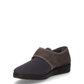 Pantofola con strappo in tessuto grigio | Boscaini Scarpe