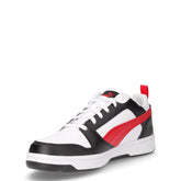 Rebound v6 Low sneaker in ecopelle bianco nero rosso | Boscaini Scarpe