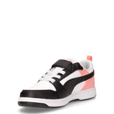 Rebound v6 Low sneaker bambina in ecopelle bianco nero rosa | Boscaini Scarpe