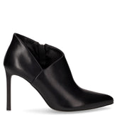 Tronchetto a punta in ecopelle con zip nero | Boscaini Scarpe