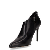 Tronchetto a punta in ecopelle con zip nero | Boscaini Scarpe