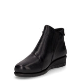 Stivaletto in pelle con zeppa nero | Boscaini Scarpe