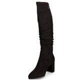 Stivale in tessuto con tacco nero | Boscaini Scarpe