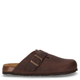 Bobo ciabatta in pelle mogano | Boscaini Scarpe