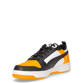 Rebound v6 sneaker in ecopelle ragazzo bianco nero arancione | Boscaini Scarpe