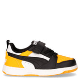 Rebound v6 sneaker in ecopelle bambino nero giallo bianco | Boscaini Scarpe