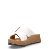 Ciabatta in ecopelle con zeppa bianco | Boscaini Scarpe