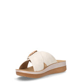 Ciabatta con zeppa in ecopelle bianco | Boscaini Scarpe
