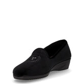 Pantofola in tessuto nero | Boscaini Scarpe