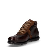 Stivaletto stringato in pelle marrone | Boscaini Scarpe