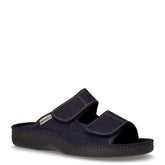 Ciabatta in tessuto con strappi blu | Boscaini Scarpe