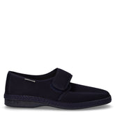 Pantofola in tessuto con strappo blu | Boscaini Scarpe